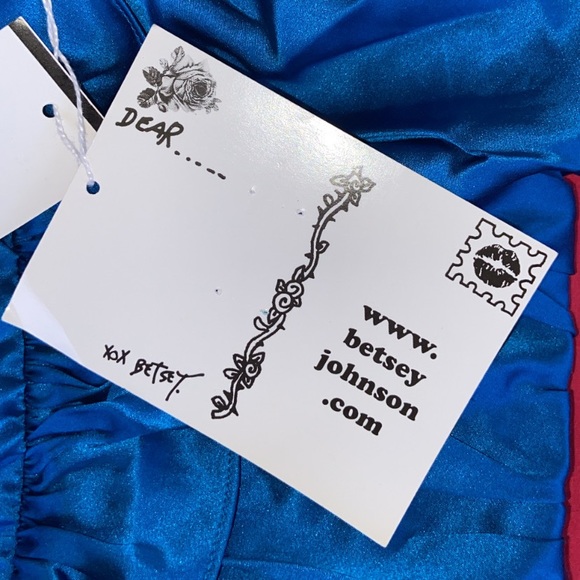 BETSEY JOHNSON ROYAL BLUE MERMAID SILK COCKTAIL DRESS💙 - Picture 5 of 7